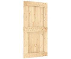 Slankios durys NARVIK Natūrali ir juoda 100 x 210 cm (213,5 cm)