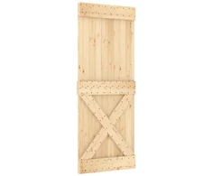 Slankios durys NARVIK Natūrali ir juoda 80 x 210 cm (213,5 cm)