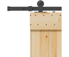 Slankios durys NARVIK Natūrali ir juoda 80 x 210 cm (152,5 cm)