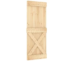 Slankios durys NARVIK Natūrali ir juoda 80 x 210 cm (152,5 cm)