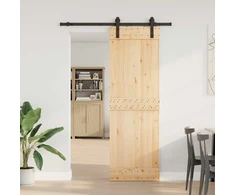 Slankios durys NARVIK Natūrali ir juoda 70 x 210 cm (152,5 cm)