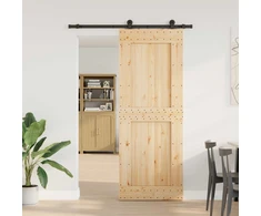 Slankios durys NARVIK Natūrali ir juoda 85 x 210 cm (152,5 cm)