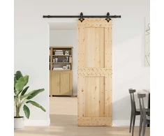 Slankios durys NARVIK Natūrali ir juoda 70 x 210 cm (152,5 cm)