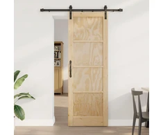 Slankios durys Natūrali 73,5 x 211 cm Pušies medienos masyvas
