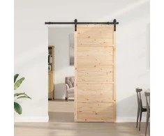 Slankios durys Natūrali 80 x 208 cm Pušies medienos masyvas