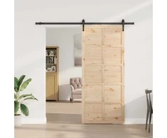 Slankios durys Natūrali 80 x 208 cm Pušies medienos masyvas