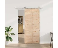 Slankios durys Natūrali 80 x 208 cm Pušies medienos masyvas