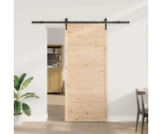 Slankios durys Natūrali 80 x 208 cm Pušies medienos masyvas