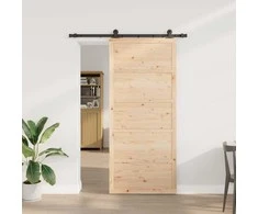 Slankios durys Natūrali 80 x 208 cm Pušies medienos masyvas