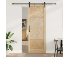 Slankios durys Natūrali 83 x 232 cm Pušies medienos masyvas