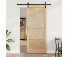 Slankios durys Natūrali 86 x 211 cm Pušies medienos masyvas