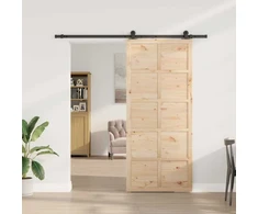 Slankios durys Natūrali 90 x 208 cm Pušies medienos masyvas