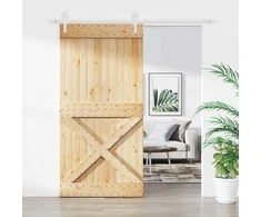 Slankios durys Natūrali ir Balta 100 x 210 cm