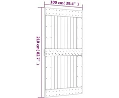 Slankios durys Natūrali ir Balta 100 x 210 cm