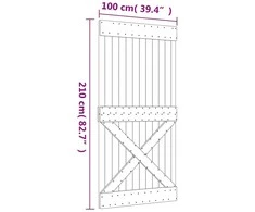Slankios durys 100 x 210 cm Natūrali ir Balta