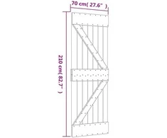 Slankios durys Natūrali ir Balta 70 x 210 cm