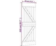 Slankios durys 70 x 210 cm Natūrali ir Balta