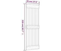 Slankios durys Natūrali ir Balta 70 x 210 cm