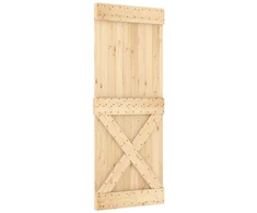 Slankios durys 80 x 210 cm Natūrali ir Balta