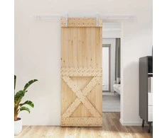 Slankios durys Natūrali ir Balta 80 x 210 cm