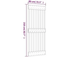 Slankios durys Natūrali ir Balta 80 x 210 cm