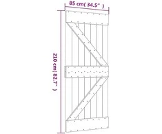 Slankios durys 85 x 210 cm Natūrali ir Balta