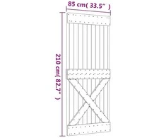 Slankios durys 85 x 210 cm Natūrali ir Balta
