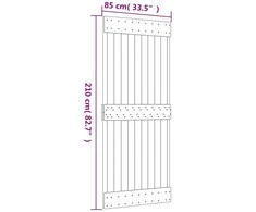 Slankios durys 85 x 210 cm Natūrali ir Balta