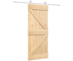 Slankios durys Natūrali ir Balta 85 x 210 cm