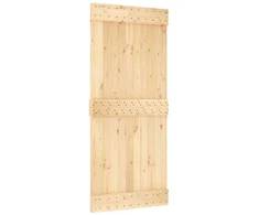 Slankios durys 90 x 210 cm Natūrali ir Balta