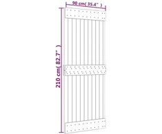 Slankios durys 90 x 210 cm Natūrali ir Balta