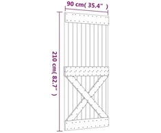 Slankios durys Natūrali ir Balta 90 x 210 cm