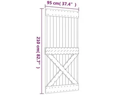 Slankios durys 95 x 210 cm Natūrali ir Balta