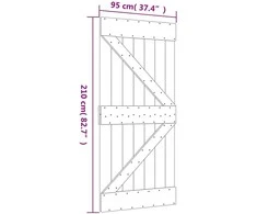 Slankios durys 95 x 210 cm Natūrali ir Balta