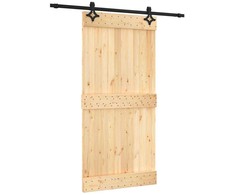 Slankios durys Natūrali ir juoda 100 x 210 cm