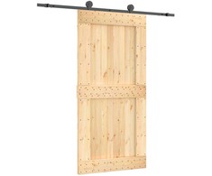 Slankios durys Natūrali ir juoda 100 x 210 cm