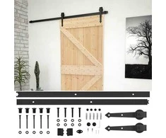 Slankios durys Natūrali ir juoda 100 x 210 cm