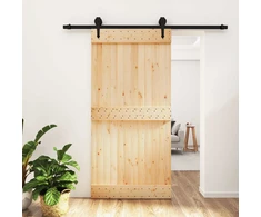 Slankios durys Natūrali ir juoda 100 x 210 cm