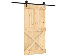 Slankios durys Natūrali ir juoda 100 x 210 cm
