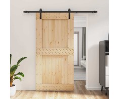 Slankios durys Natūrali ir juoda 100 x 210 cm