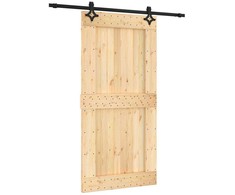 Slankios durys Natūrali ir juoda 100 x 210 cm