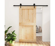 Slankios durys Natūrali ir juoda 100 x 210 cm