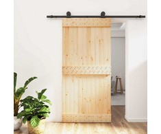 Slankios durys Natūrali ir juoda 100 x 210 cm