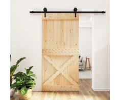 Slankios durys Natūrali ir juoda 100 x 210 cm