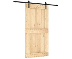 Slankios durys Natūrali ir juoda 100 x 210 cm