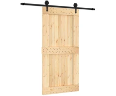 Slankios durys Natūrali ir juoda 100 x 210 cm