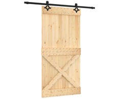 Slankios durys Natūrali ir juoda 100 x 210 cm