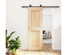 Slankios durys Natūrali ir juoda 70 x 210 cm