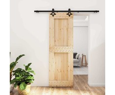 Slankios durys Natūrali ir juoda 70 x 210 cm