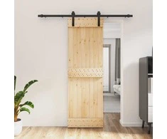 Slankios durys Natūrali ir juoda 70 x 210 cm